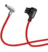 Alvin's Cables Right Angle 2 Pin Male to D-Tap Power Cable for Teradek SmallHD Z-CAM Blackmagic P...