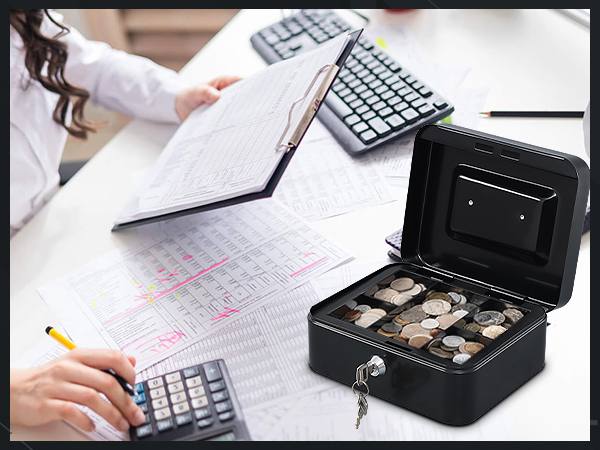 cash box with key