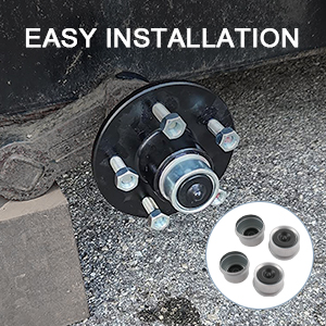 Trailer Axle Dust Cap with Rubber Plugs