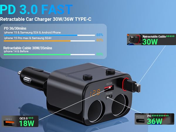 Cigarette Lighter with Separate Switch