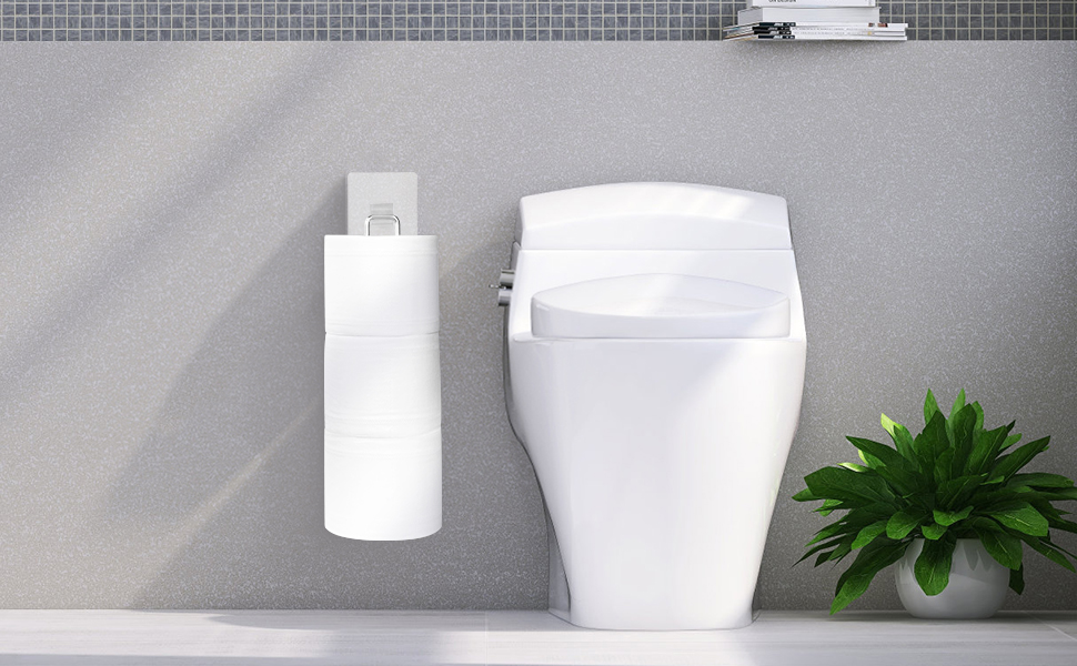 adhesive toilet paper holder