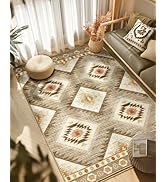 Area Rug 5x7 Rug Machine Washable Non-Slip Low Pile Print Pattern Western Rug for Living Room Bed...