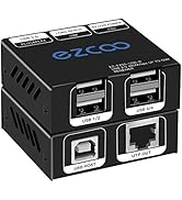 USB Extender 165ft 50m 4-Port USB2.0 HUB by Cat5e Cat6 -Two Webcam Work Sync,Plug &amp; Play for Came...