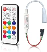RGBZONE DC5-24V Mini 21 Key RF Wireless Remote Controller for WS2811 WS2812B LED Dream Color Stri...