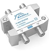 KELIIYO 3 Way Coaxial Cable Splitter 5-2500MHz,Work with Satellite TV CATV Antenna System and MoC...