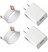 2-Pack 5V3A [White] Power Adapter UL Certified(5 ft Type C Cable Included), USB Wall Charger Bloc...