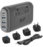 220V to 110V Converter, Key Power 230-Watt Step Down Voltage Converter &amp; Power Converter, Interna...