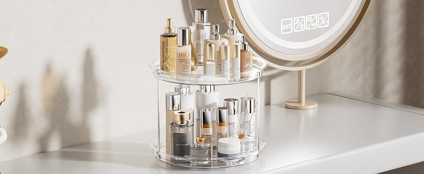 rotating makeup organizer
