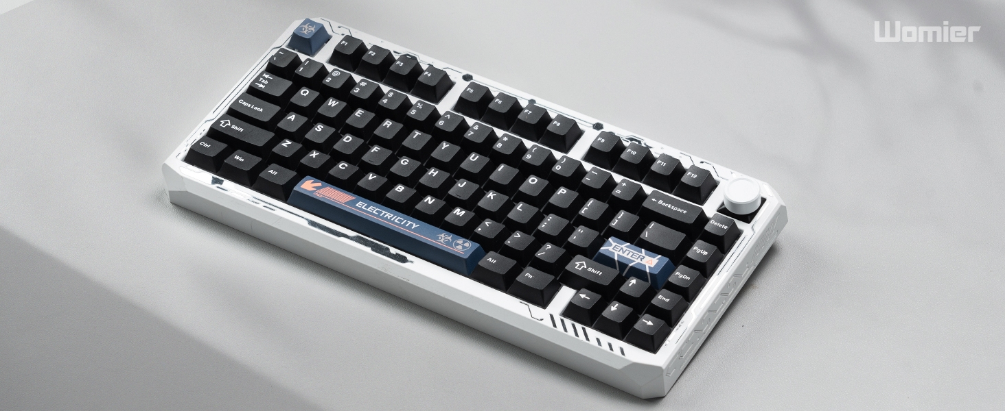 75% Wireless Keyboard with Knob Full Aluminum, VIA/QMK Custom Mechanical Keyboard