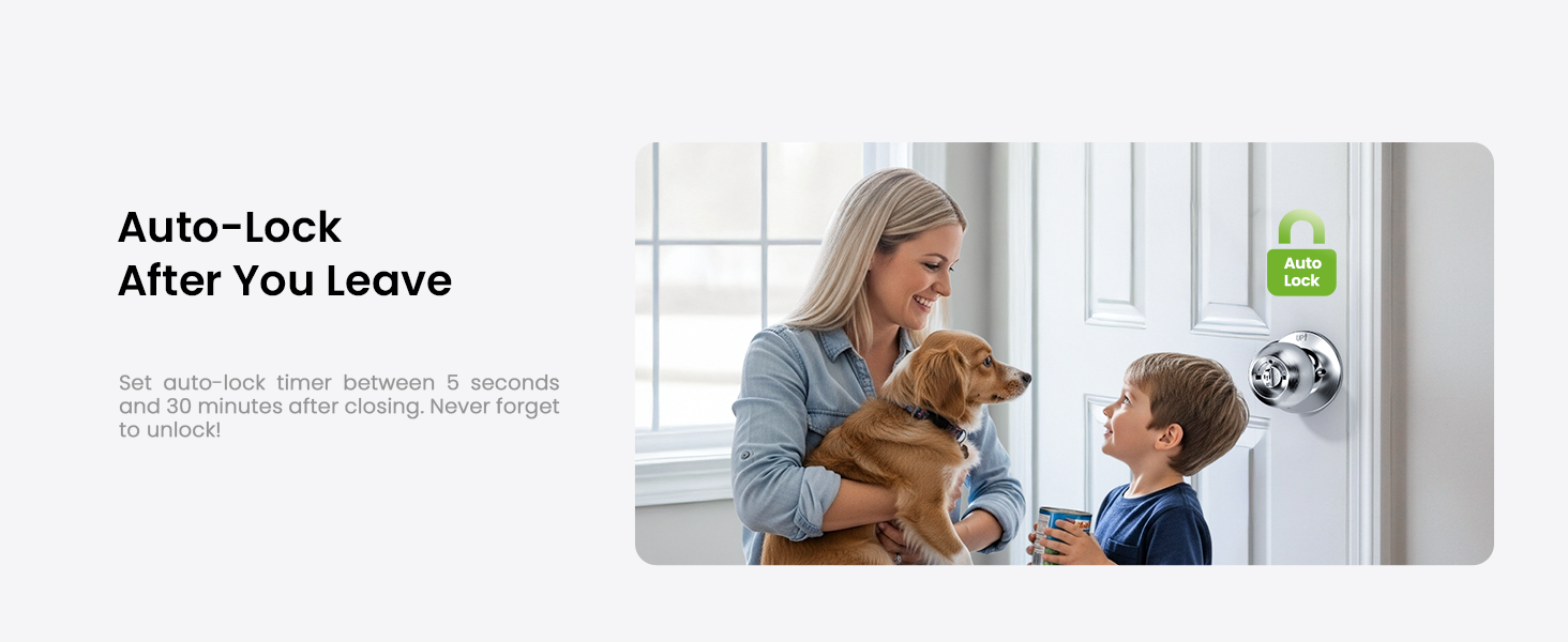 ghome smart door knob - auto lock after you leave