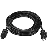 Clear Power 25ft Heavy Duty Outdoor Extension Cord 14/3 SJTOW, Black, Oil, Water &amp; Weather Resist...