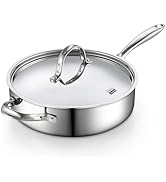 Cooks Standard Multi-Ply Clad Stainless Steel Saute Pan 10.5 Inch, 4 Quart Deep Frying Pan Skille...