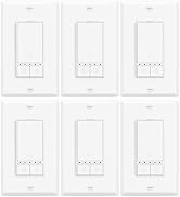 6 Pack Smart LED Dimmer Switch, Single Pole, Neutral Wire Required, Works with Alexa &amp; Google Hom...