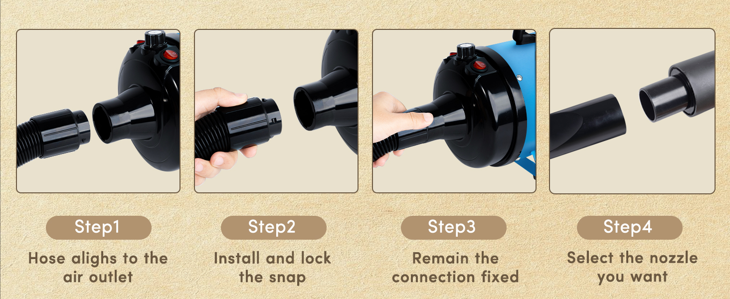 Blanlody Dog Dryer Pet Hair Blower High Velocity for Grooming