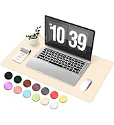 Desk Pad Protector, Leather &amp; Suede Desk Mat, Non-Slip Desk Pad Mat, Large Mouse Pad, Waterproof ...