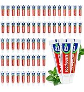 100 Tubes Bulk Travel Size Mini Toothpaste, 0.176oz Disposable Mint Flavor Pocket Teeth Paste Sma...