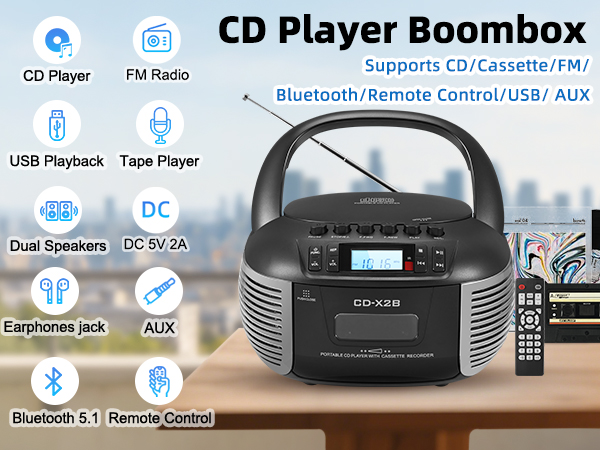 CD and Cassette Player