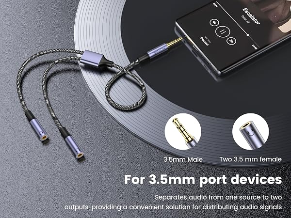 MOSWAG Headphone Splitter 3.5mm