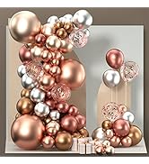 PartyWoo Rose Gold Balloon Garland, 100 pcs Balloons Different Sizes Pack of 18 Inch 12 Inch 10 I...