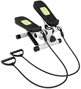 SPORFIT Mini Stair Steppers for Exercise at Home, Hydraulic Step Climber Machine with Resistance ...