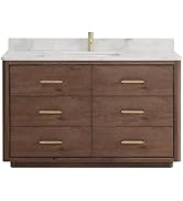 Miseno MV-NM-706555 Porto 55" Free Standing Single Basin Vanity Set with Cabinet and Quartz Vanit...