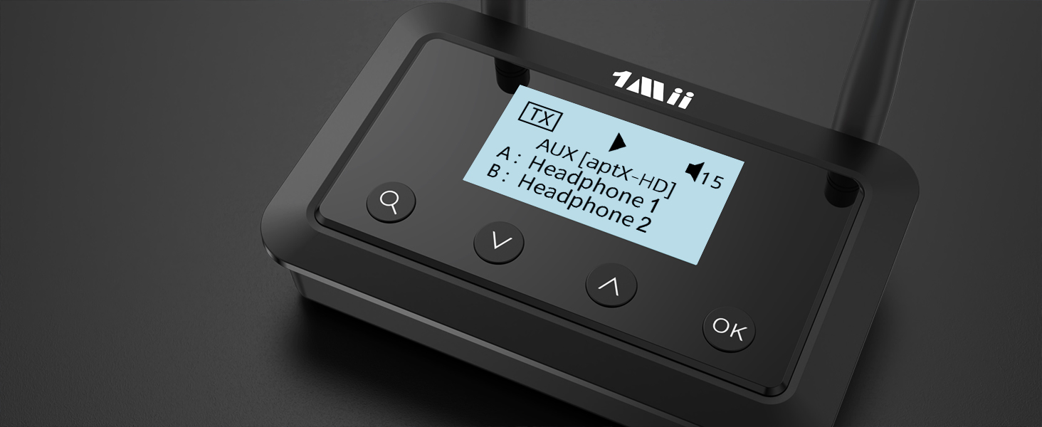 bluetooth transmitter with display