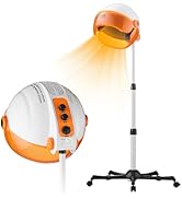 VEVOR 1875W Hooded Bonnet Dryer with Variable Speed, Temperature, Timer, and Wheels for Beauty Sa...