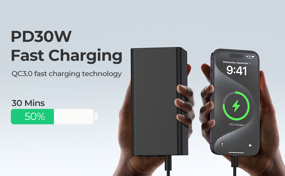 30W PD Portable Power Bank