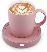 BESTINNKITS Smart Coffee Set Auto On/Off Gravity-Induction Mug Office Desk Use, Candle Wax Cup Wa...