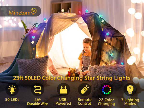 Color Changing Star Fairy Lights