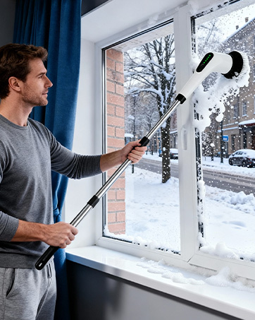 electric scrubber brush with extendable handle