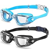 Braylin Kids Swim Goggles, 2-Pack Swimming Goggles for Children, Teens, Boys or Girls, Swim Pool ...
