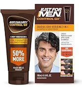Just for Men Control GX Grey Reducing 2-in-1 Shampoo and Conditioner, Gradual Hair Color with Ker...
