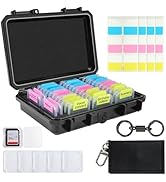 Micscrew 37 Slots Memory Card Case &amp; 36 Transparent Card Cases &amp; 60 Visual Sticky Notes, Water-Re...