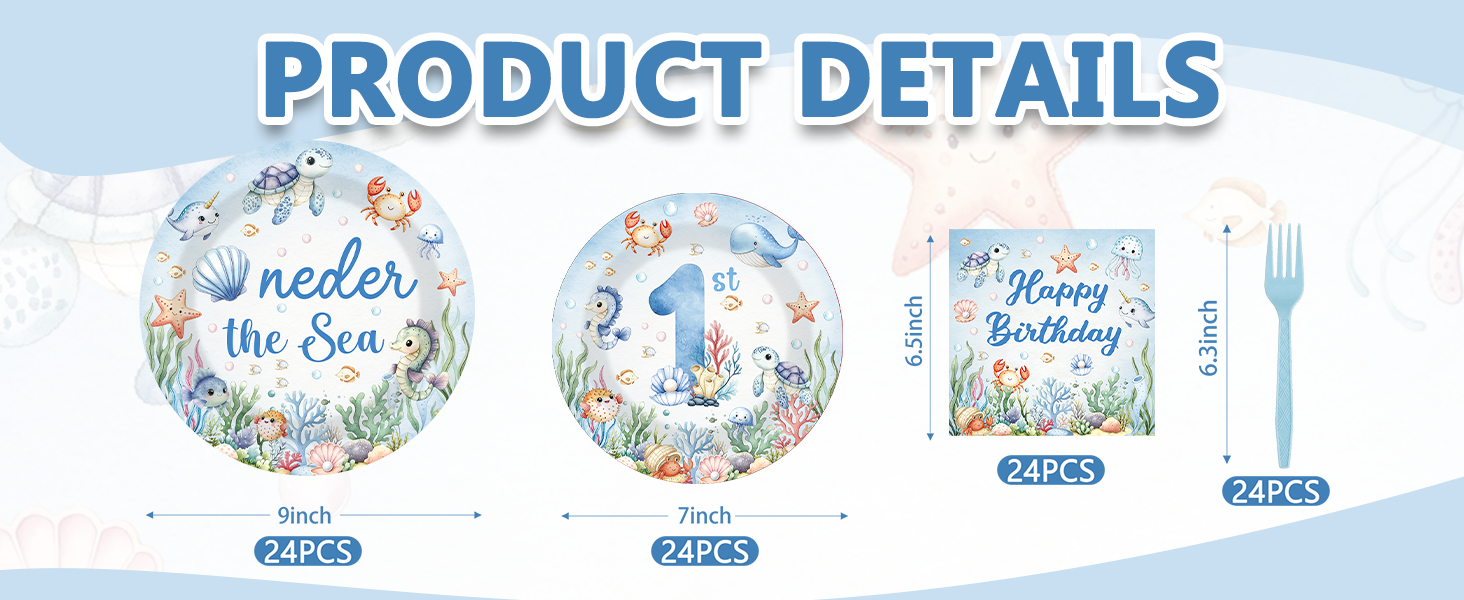 Ocean Animals Baby Shower Decorations for Boys