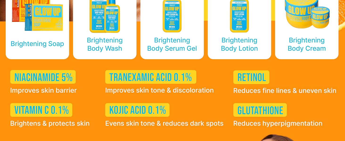 Red by Kiss Glow Up Skin Toning Body Care Collection