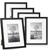 HOUSE DAY 8x10 Picture Frame, Picture Frames 8x10 Wooden Picture Frames with Real Glass, Rustic 8...