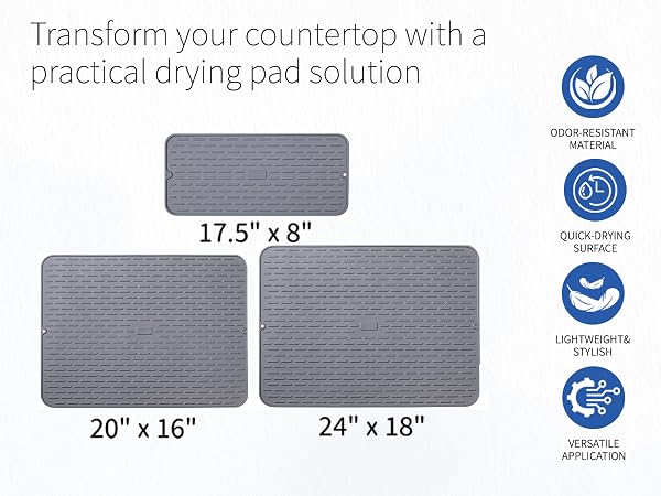 silicone dish drying mat