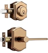parro Exterior Door Lock Set with Deadbolt, Heavy Duty Exterior Door Handle with Lock, Rose Gold ...
