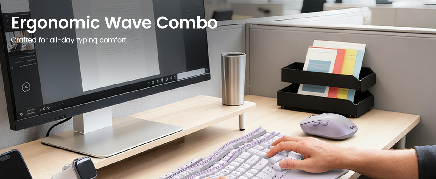 Ergonomic keyboard and mouse