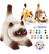 FUNZBO 4.3in Paint Your Own Mini Cat Lamp - Arts and Crafts for Kids Teens Girls Boys, Art Kit, P...