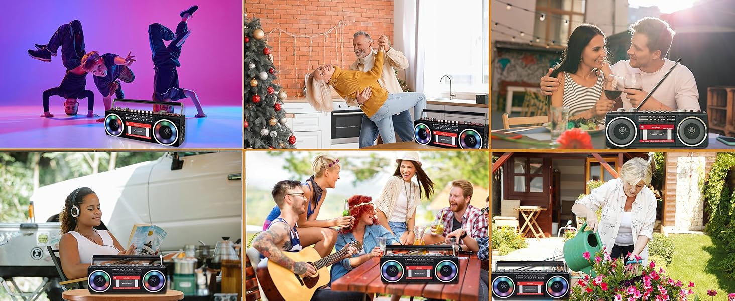 radio cassette player boombox recorder for grandpa grandma