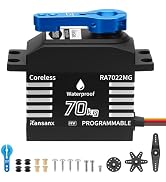 Waterproof RC Servo Controller 70kg Torque Coreless Motor Metal Gear Digital Servo for 1/8 1/10 R...