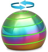 Luminous Kinetic Spinning Desk Toys, Metal Full Body Optical Illusion Fidget Spinner Ball, Glow i...