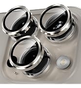 YWXTW Camera Lens Protector for iPhone 15 Pro/iPhone 15 Pro Max, [1 Step Installation Tray] Tempe...