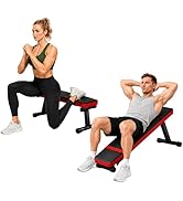 iMustech Flat Weight Bench for Home Gym 618 LB Foldable Adjustable Workout Bench Dumbbell Bench P...