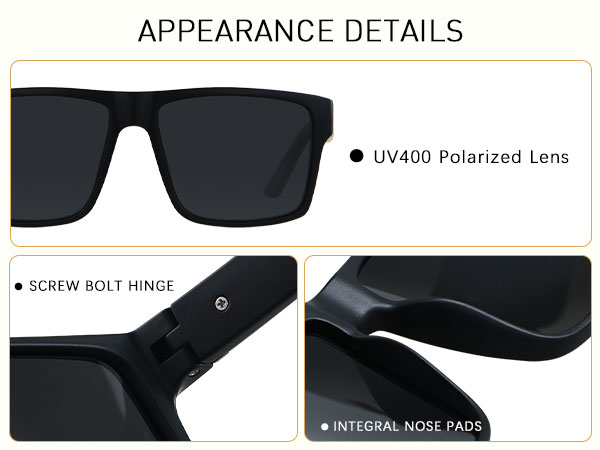 LYZOIT Square Sunglasses for Men Women Polarized Oversized Big UV Protection Rectangle Shades