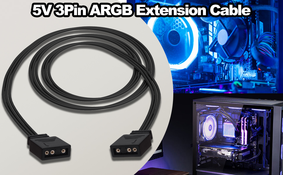 5V 3 Pin ARGB Extension Cable for fans led
