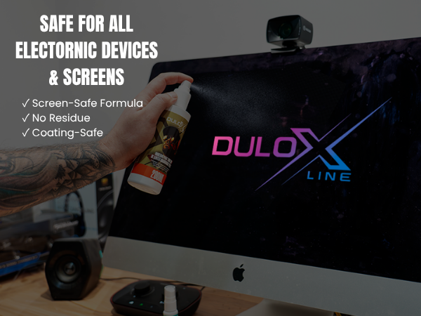 DULOX LINE screen-safe cleaner spray, no residue, coating-safe for monitors and electronics