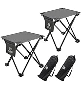 Opliy Camping Stool 2 Pack,13.5 Inch Portable Folding Stool for Outdoor Gardening and Beach Hikin...
